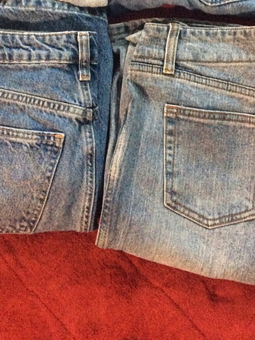 2 Pair of J. Gailt & TOPSHOP Faded Denim Jeans Size Small